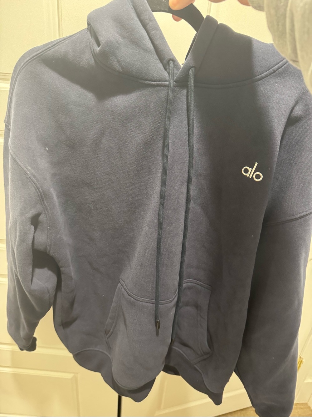 Alo inspired ( not real ) Women's Navy Pullover Hoodie